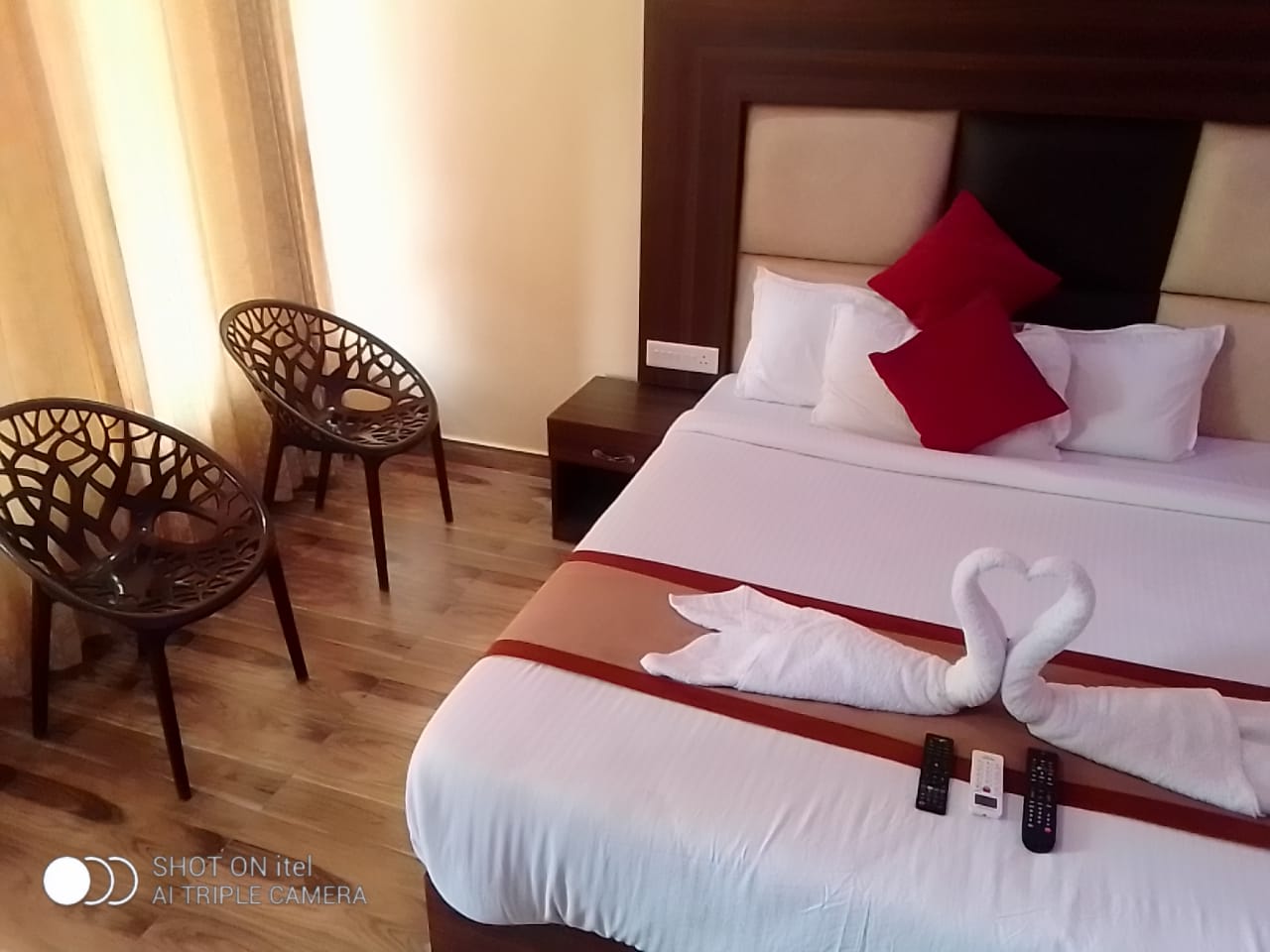A couple's room prepared for a special stay